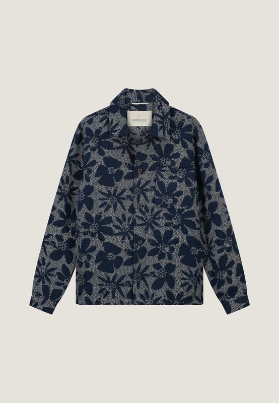 DSTREZZED Lino Damast Overshirt Dk. Navy, product photo