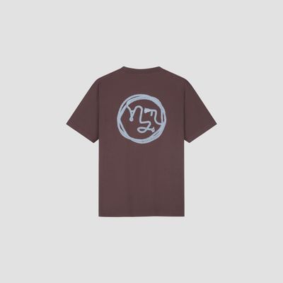 ØLÅF Lasso Face Tee Chocolate Plum, back