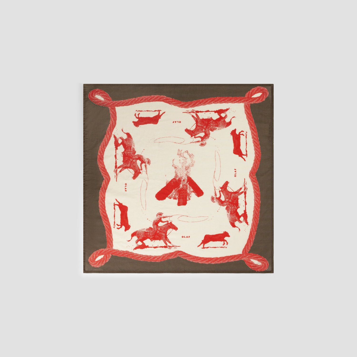 ØLÅF Porcelain Cowboy Bandana Chocolate Chip/Off White, front