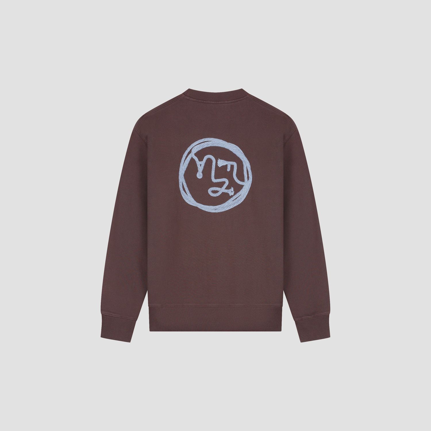 ØLÅF Lasso Face Crewneck Chocolate Plum, back