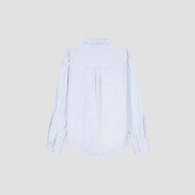 ØLÅF Oxford Relaxed Shirt White/Navy Academy, back