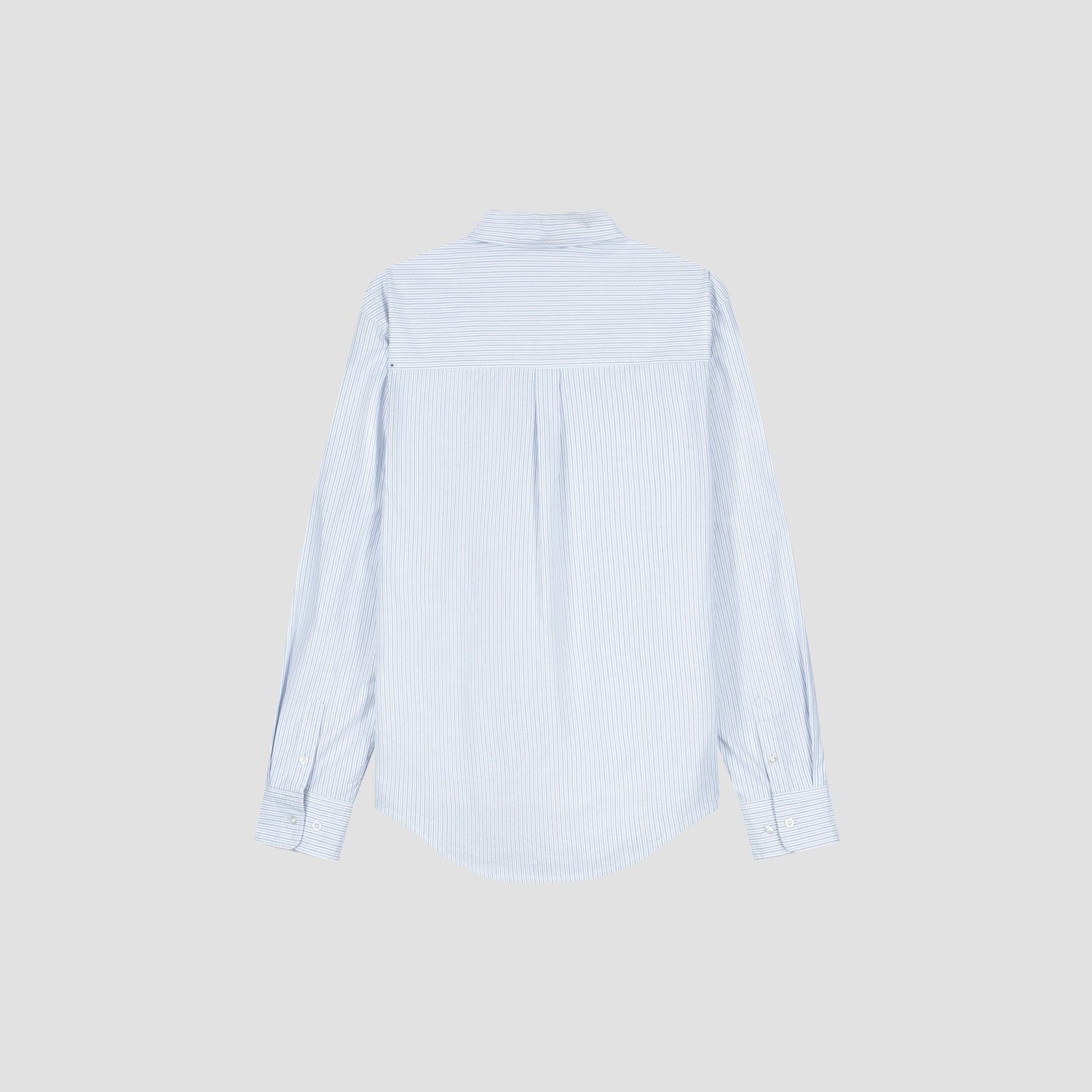ØLÅF Oxford Relaxed Shirt White/Navy Academy, back
