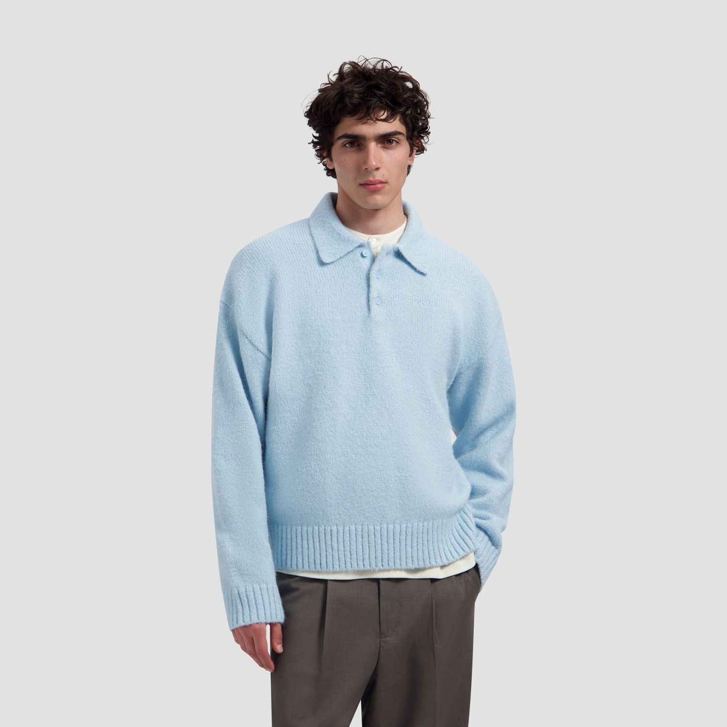ØLÅF Oversized Knitted Polo Windsurfer, worn