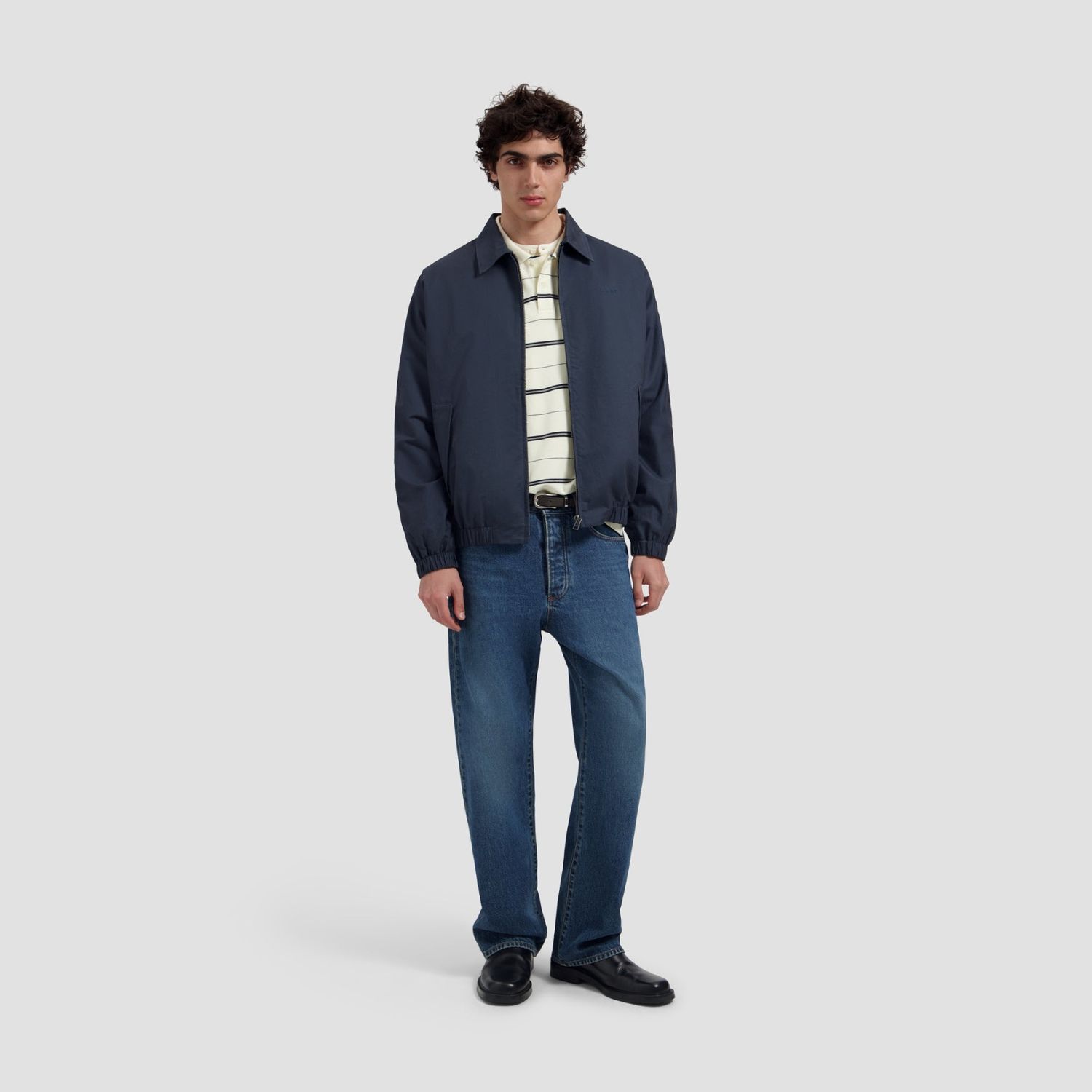 ØLÅF Cowboy Boxy Shirt Chocolate Plum, worn, full look