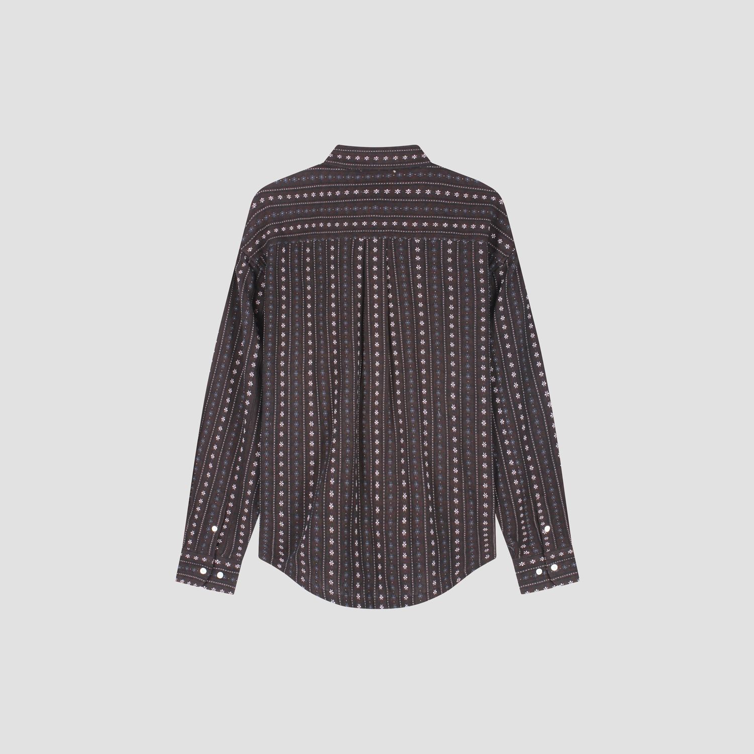 ØLÅF Cowboy Boxy Shirt Chocolate Plum, back