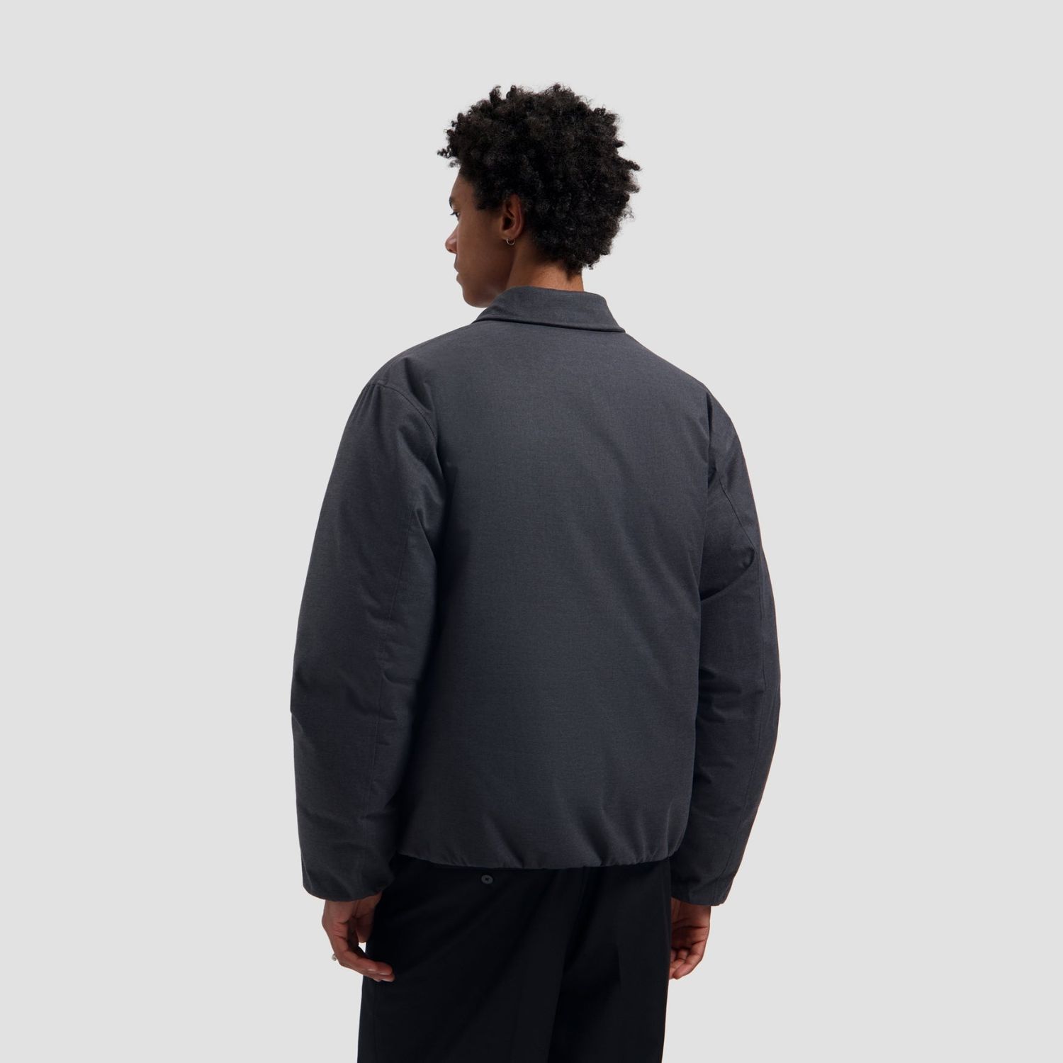 ØLÅF Peached Padded Jacket Charcoal, worn