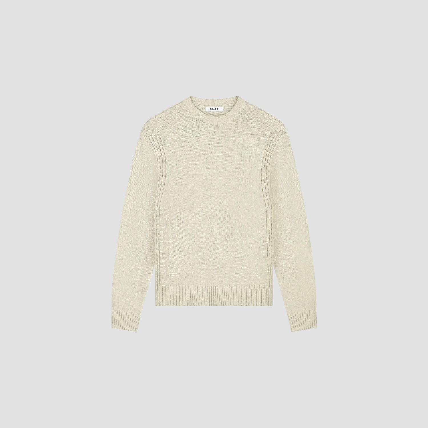 ØLÅF Essential Knitted Crewneck Off White, front