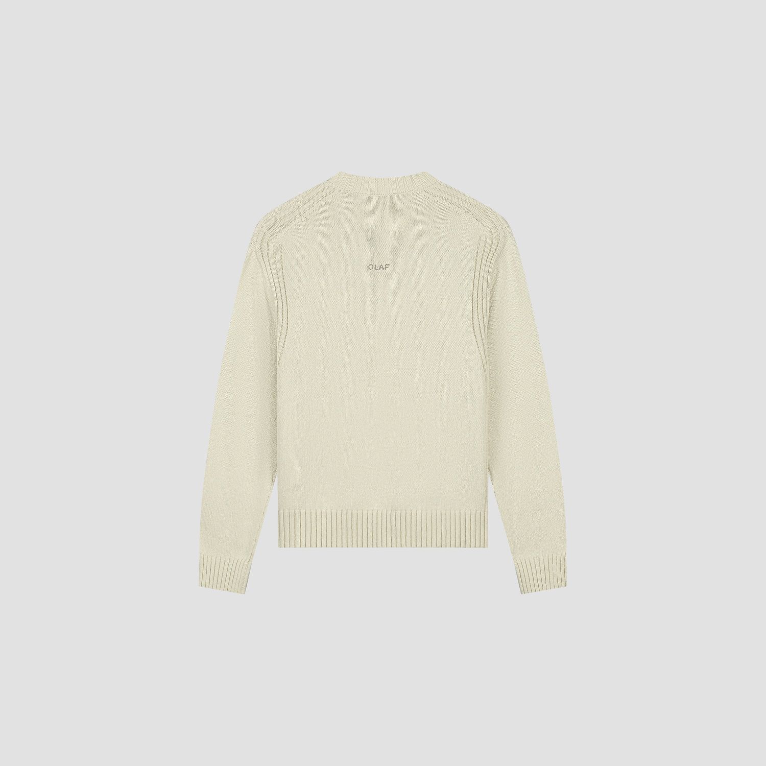 ØLÅF Essential Knitted Crewneck Off White, back