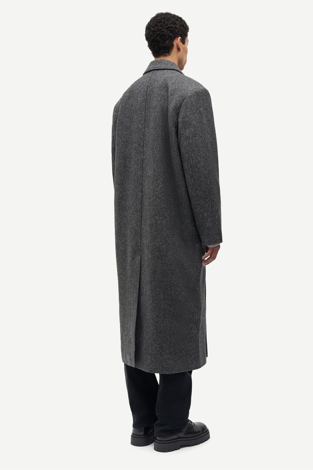 SAMSØE SAMSØE Savince Coat Dark Grey Mel., worn