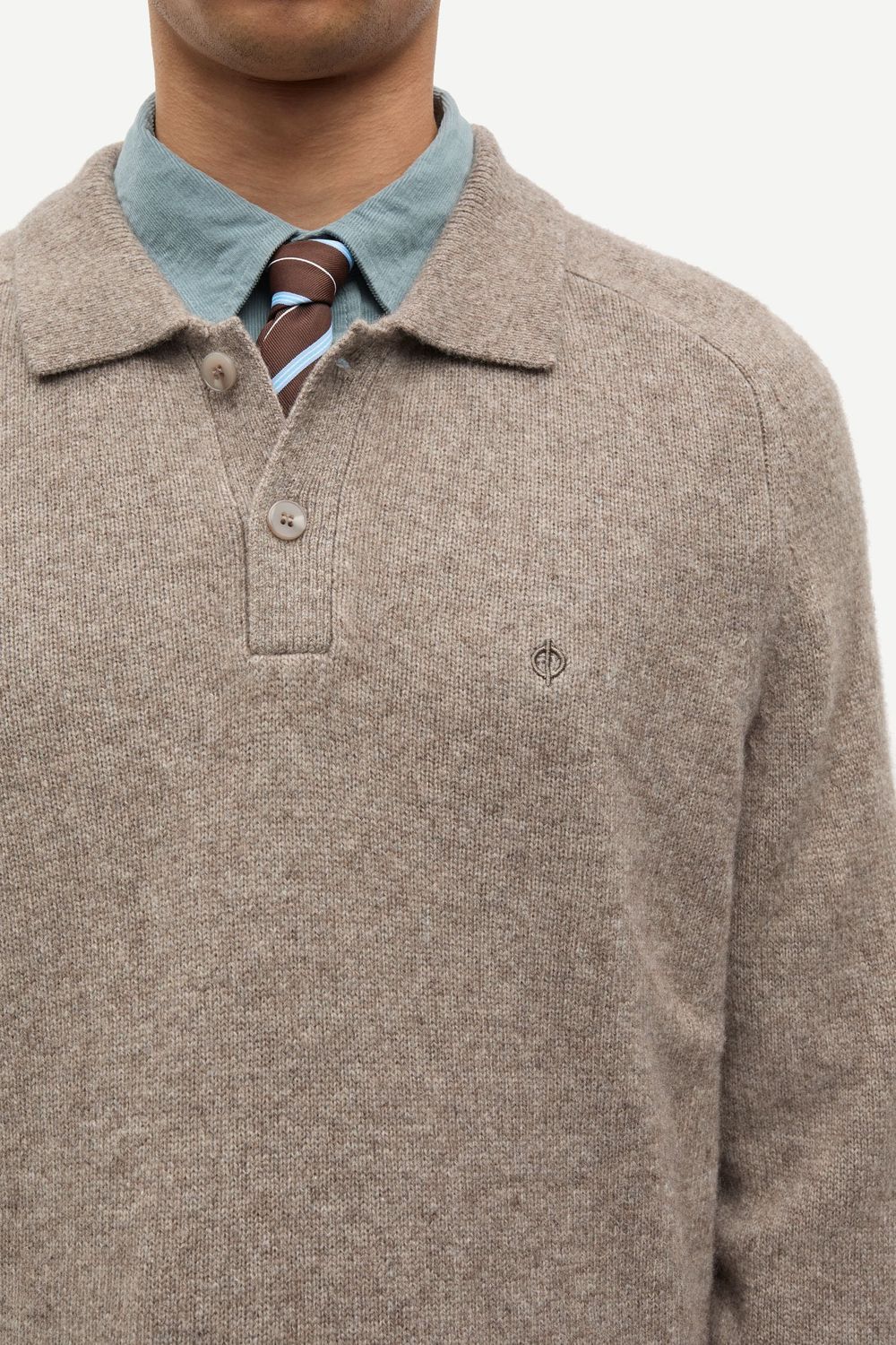 SAMSØE SAMSØE Safrans Polo Lead Gray Mel., worn