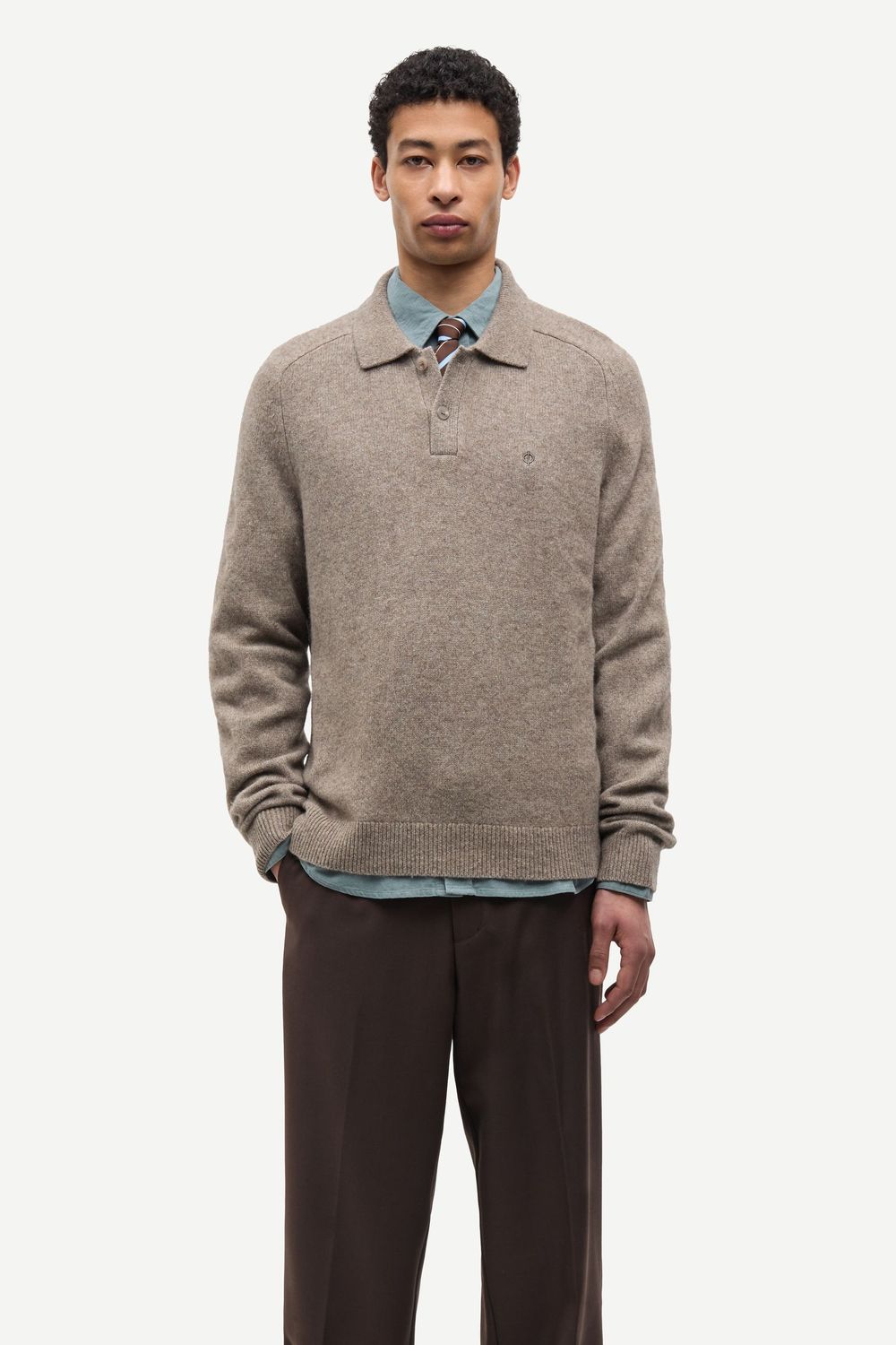 SAMSØE SAMSØE Safrans Polo Lead Gray Mel., worn