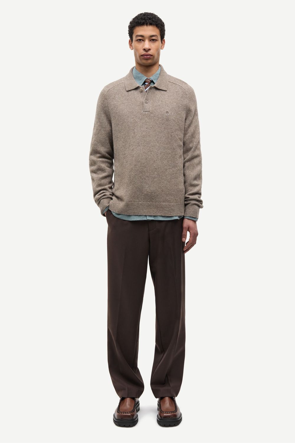 SAMSØE SAMSØE Safrans Polo Lead Gray Mel., worn