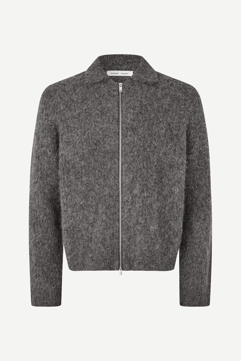 SAMSØE SAMSØE Sajob Zip Cardigan Dark Grey Mel., front