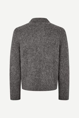 SAMSØE SAMSØE Sajob Zip Cardigan Dark Grey Mel., back