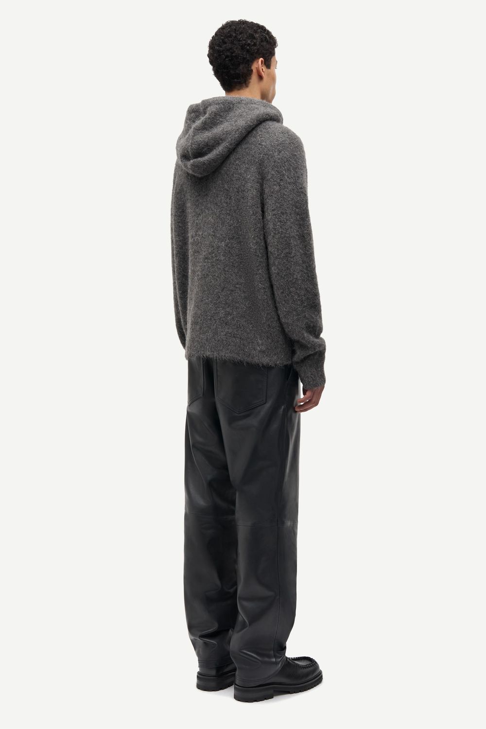 SAMSØE SAMSØE Sajob Hoodie Dark Grey Mel., worn