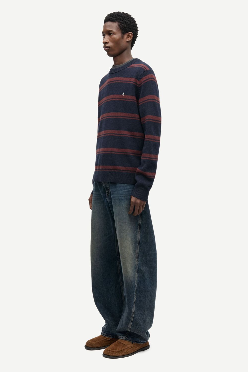 SAMSØE SAMSØE Sapatrik Sweater Bitter Chocolate St., worn