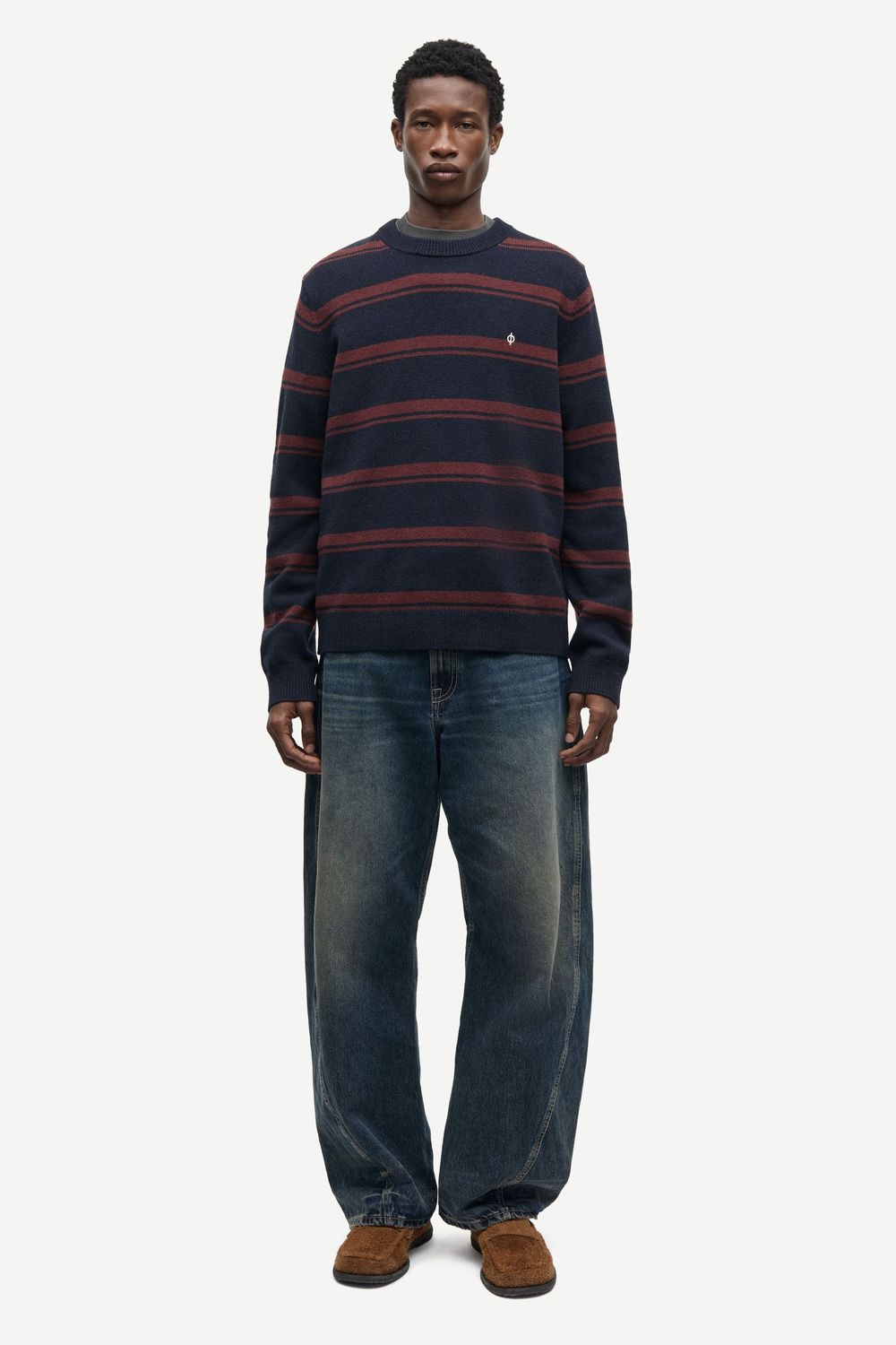 SAMSØE SAMSØE Sapatrik Sweater Bitter Chocolate St., worn