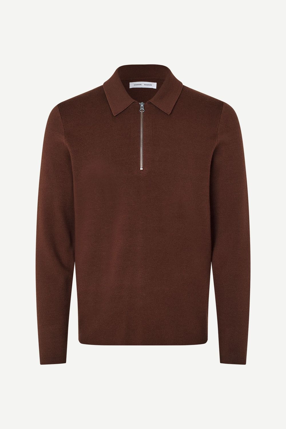 SAMSØE SAMSØE Guna Half Zip Bitter Chocolate, front