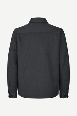 SAMSØE SAMSØE Sadamon GT Zip Overshirt Dark Grey Mel., back