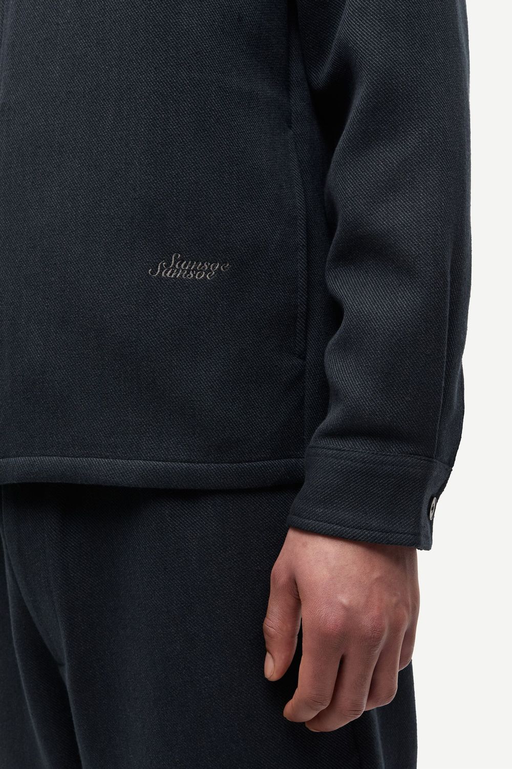 SAMSØE SAMSØE Sadamon GT Zip Overshirt Dark Grey Mel., worn