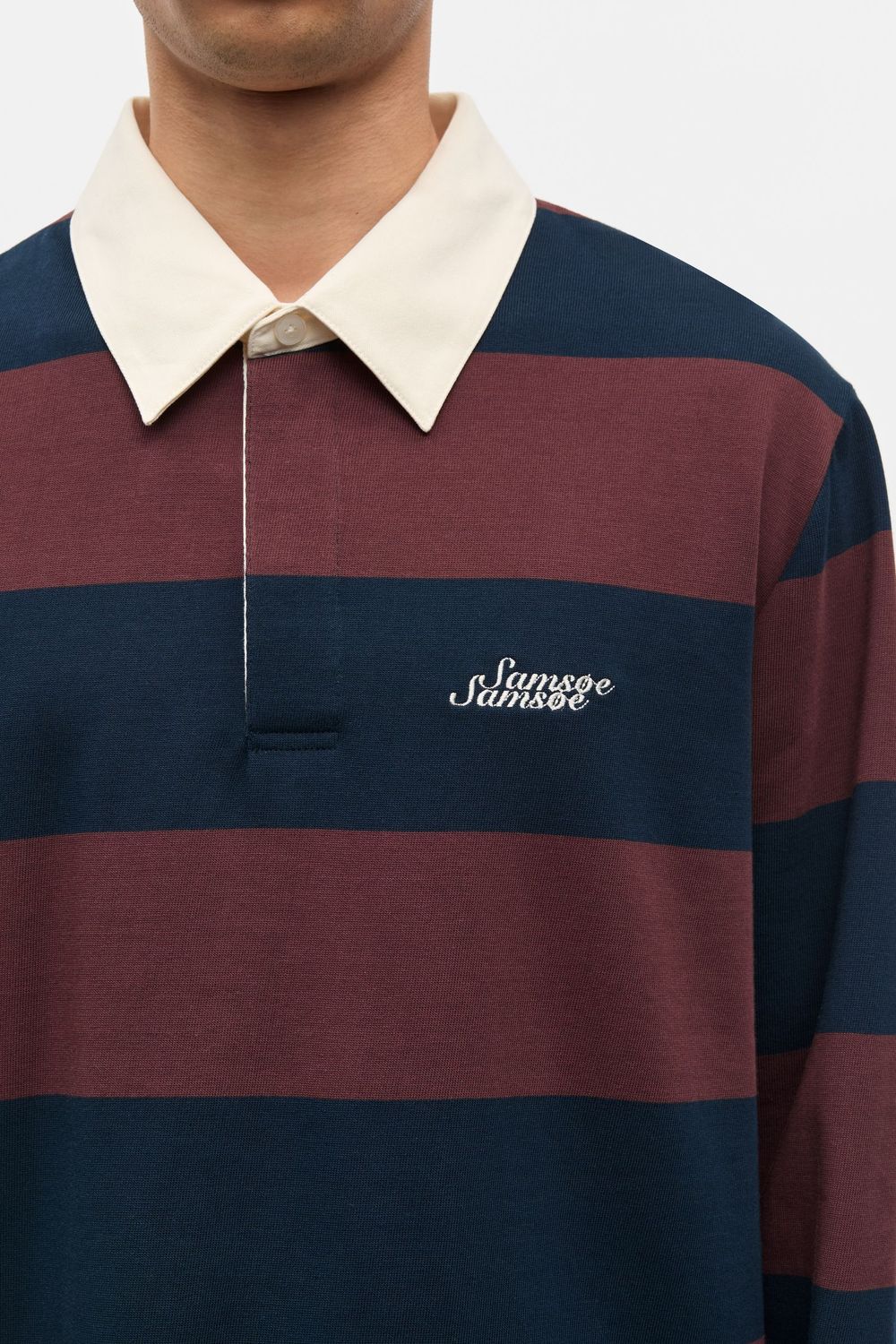SAMSØE SAMSØE Sakevin X Polo LS Bitter Chocolate St., worn