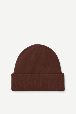 SAMSØE SAMSØE The Beanie Bitter Chocolate, back