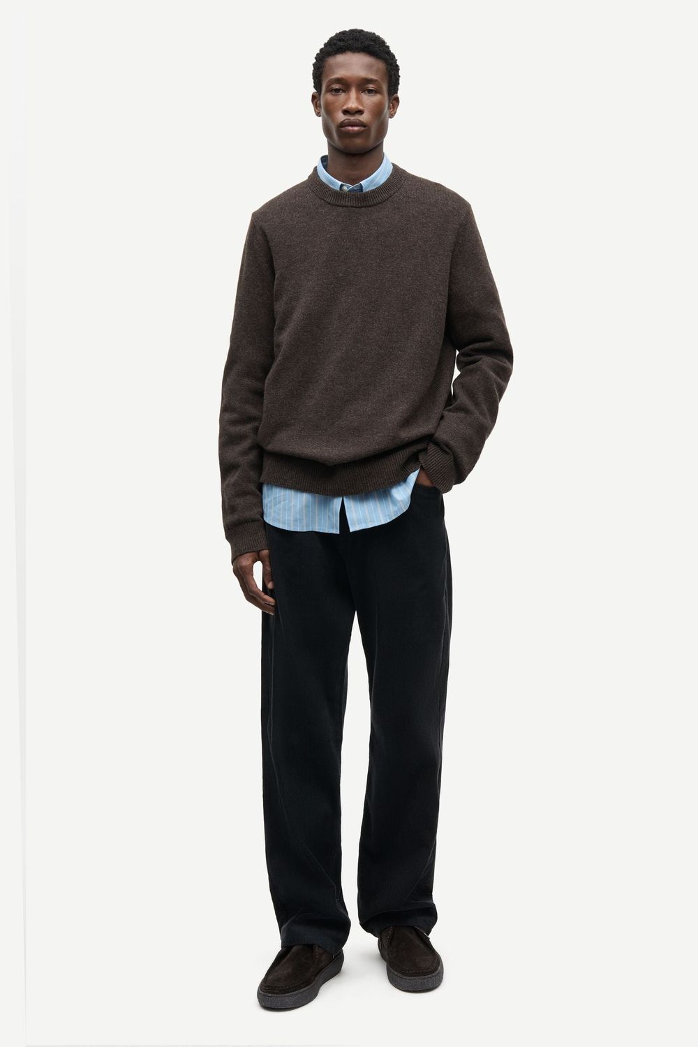 SAMSØE SAMSØE Isak Knit Sweater Delicioso, worn
