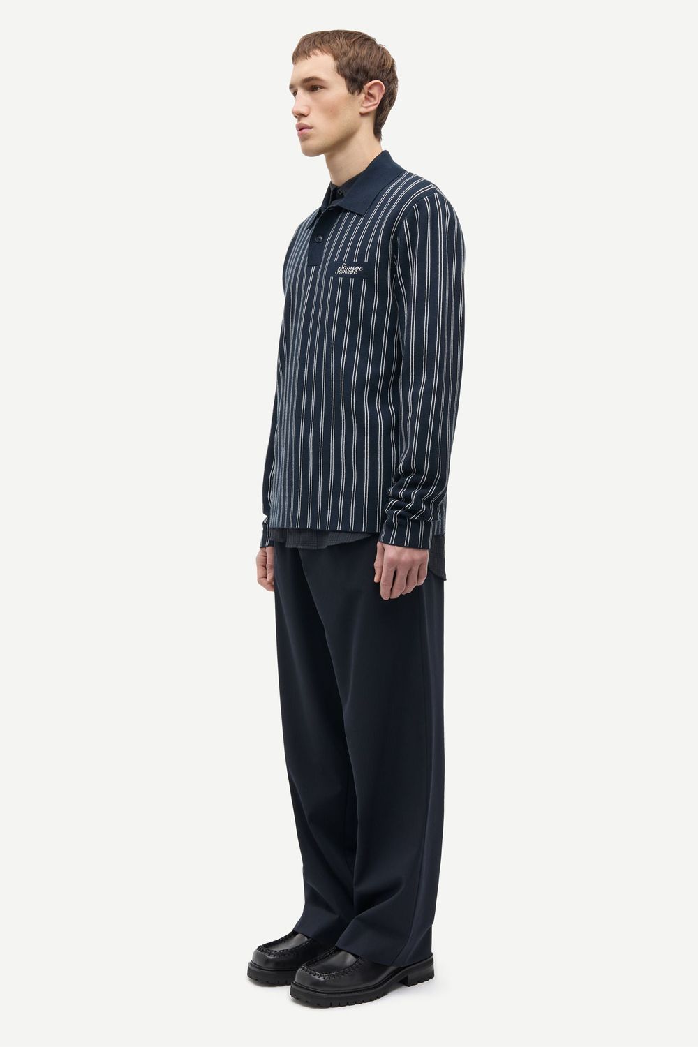 SAMSØE SAMSØE Samatt Polo Salute Pinstripe, worn