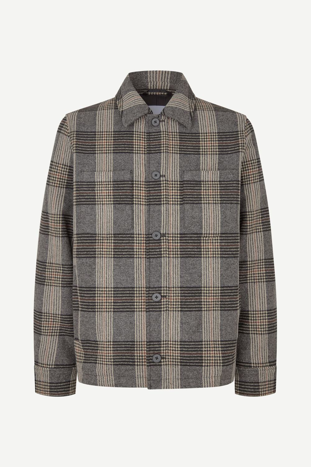SAMSØE SAMSØE Sapally Z Shirt Jacket Bitter Chocolate Ch., front