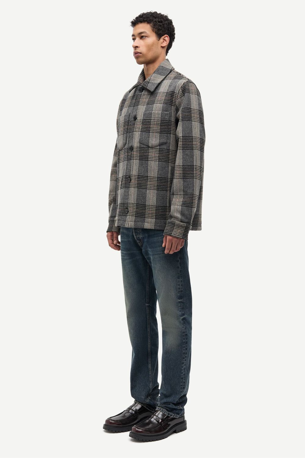 SAMSØE SAMSØE Sapally Z Shirt Jacket Bitter Chocolate Ch., worn