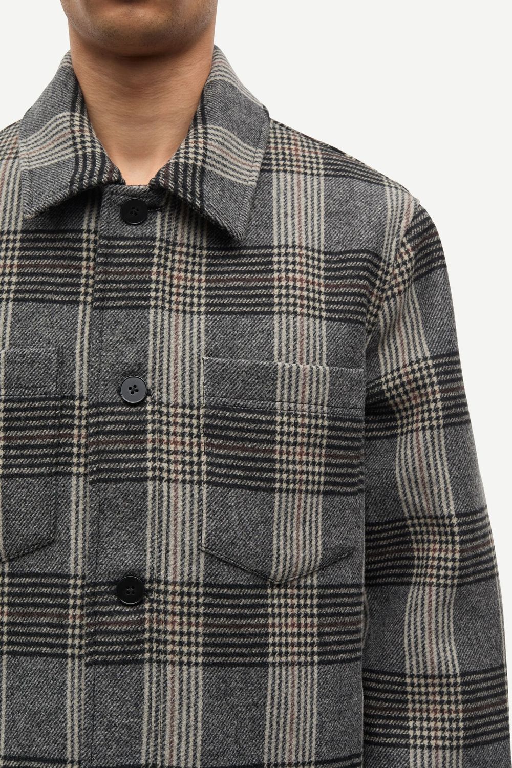 SAMSØE SAMSØE Sapally Z Shirt Jacket Bitter Chocolate Ch., worn