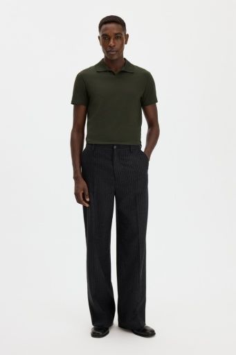 stretch cotton polo t-shirt