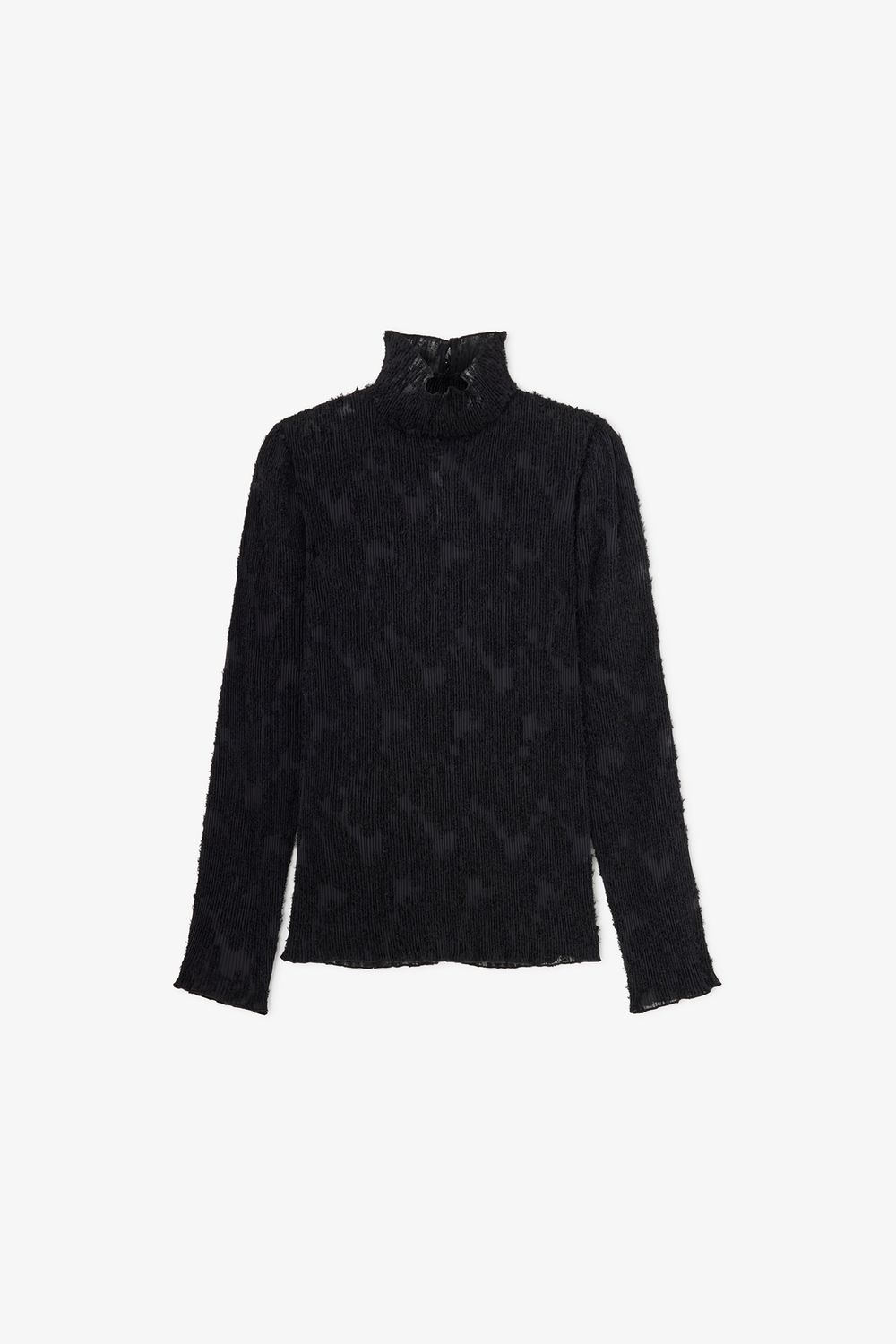 GANNI Turtleneck-in-black-fil-coupe-a1040479.html Black, product photo