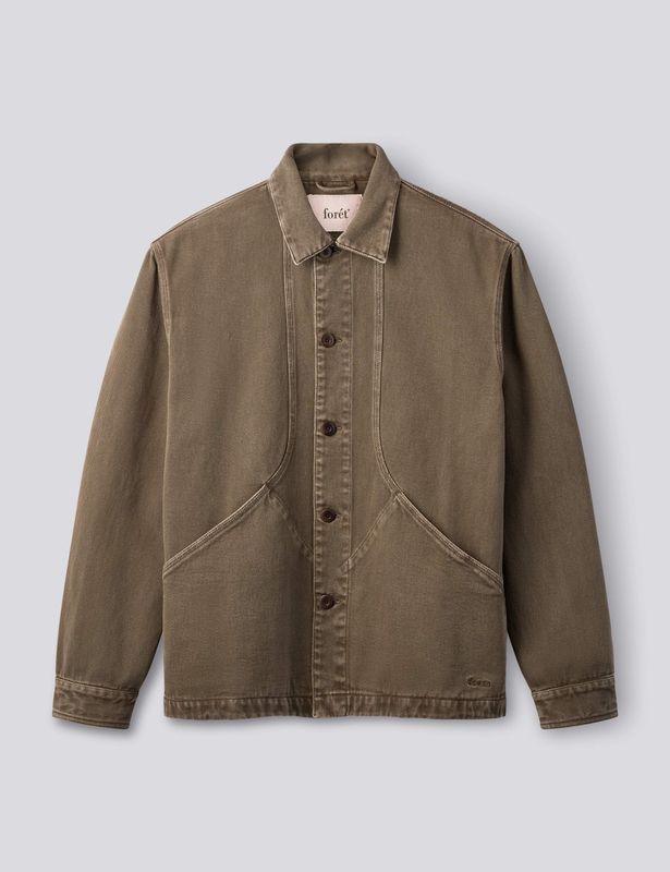 FORÉT Berry Denim Overshirt Brown Denim, product photo