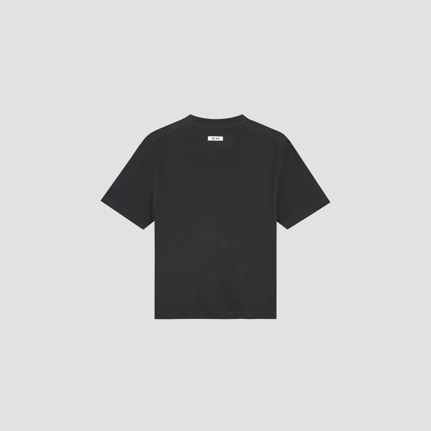 ØLÅF Ribbed Tee Charcoal, back