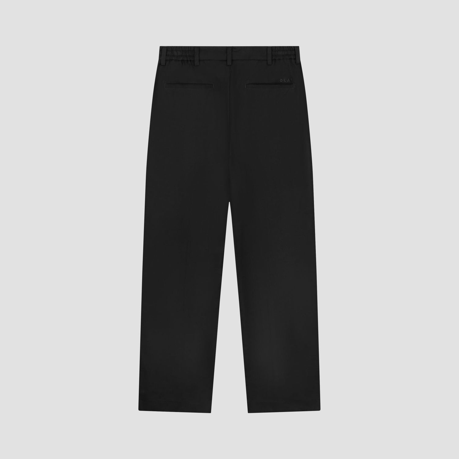 ØLÅF Regular Pleated Pant Black, back