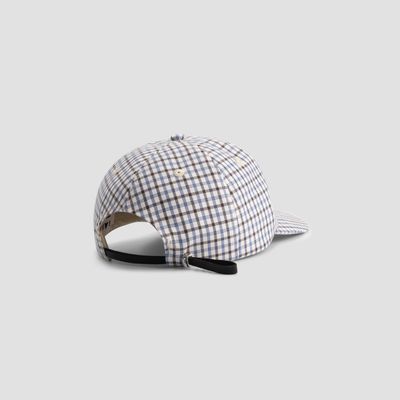 ØLÅF Plaid 5 Panel Cap Bracken/Dusty Blue, back