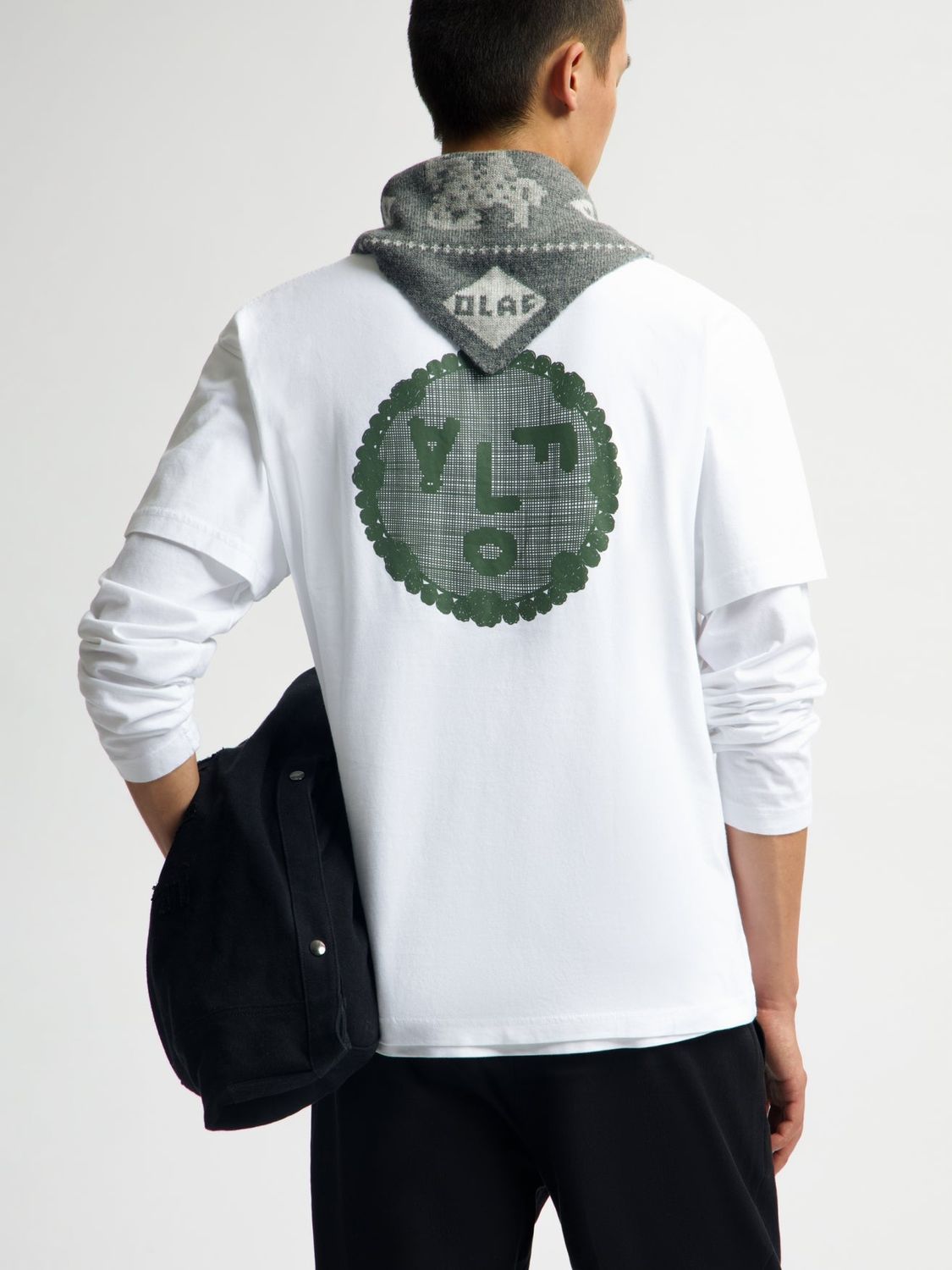 ØLÅF Doily Face Tee Optical White, detail