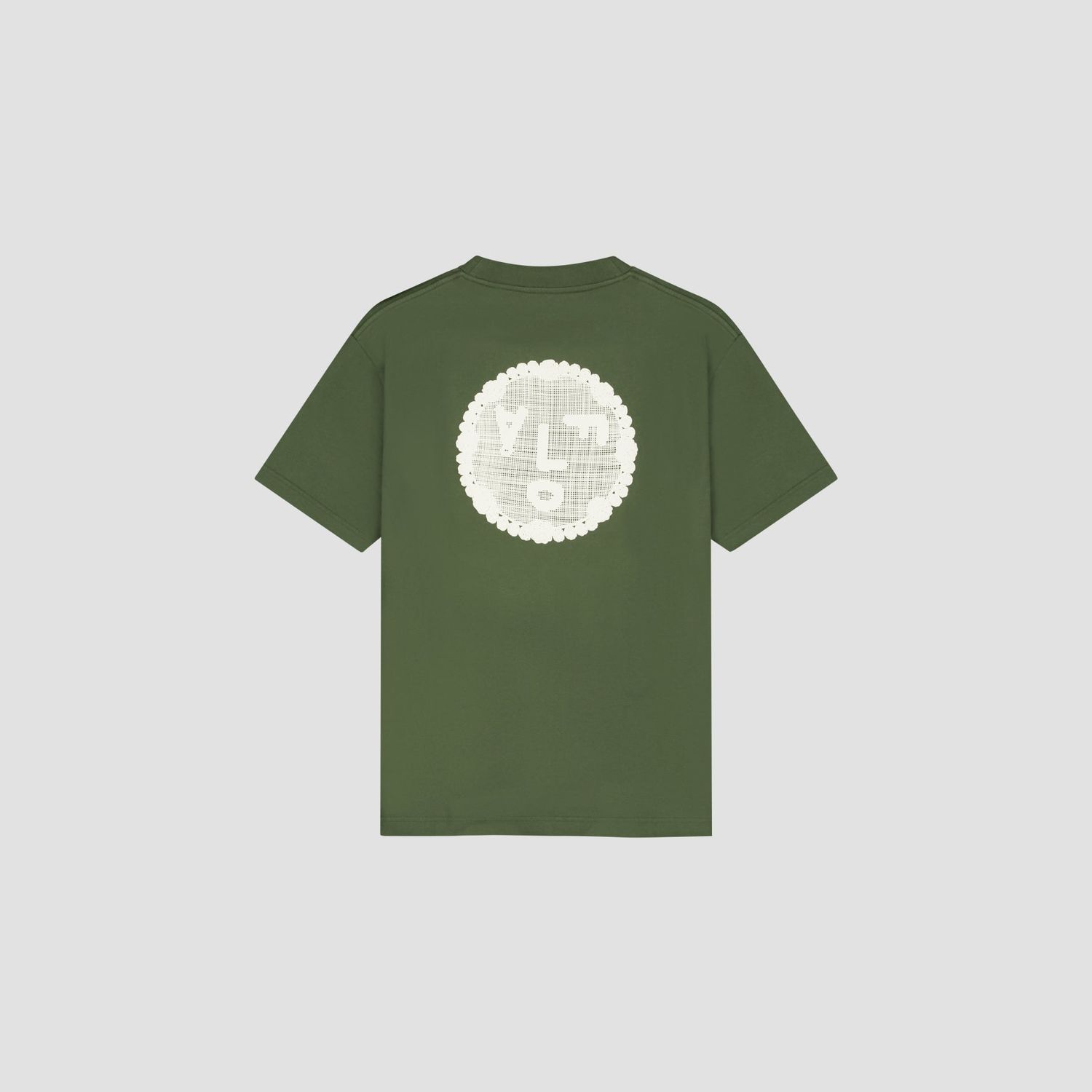 ØLÅF Doily Face Tee Kombu Green, back