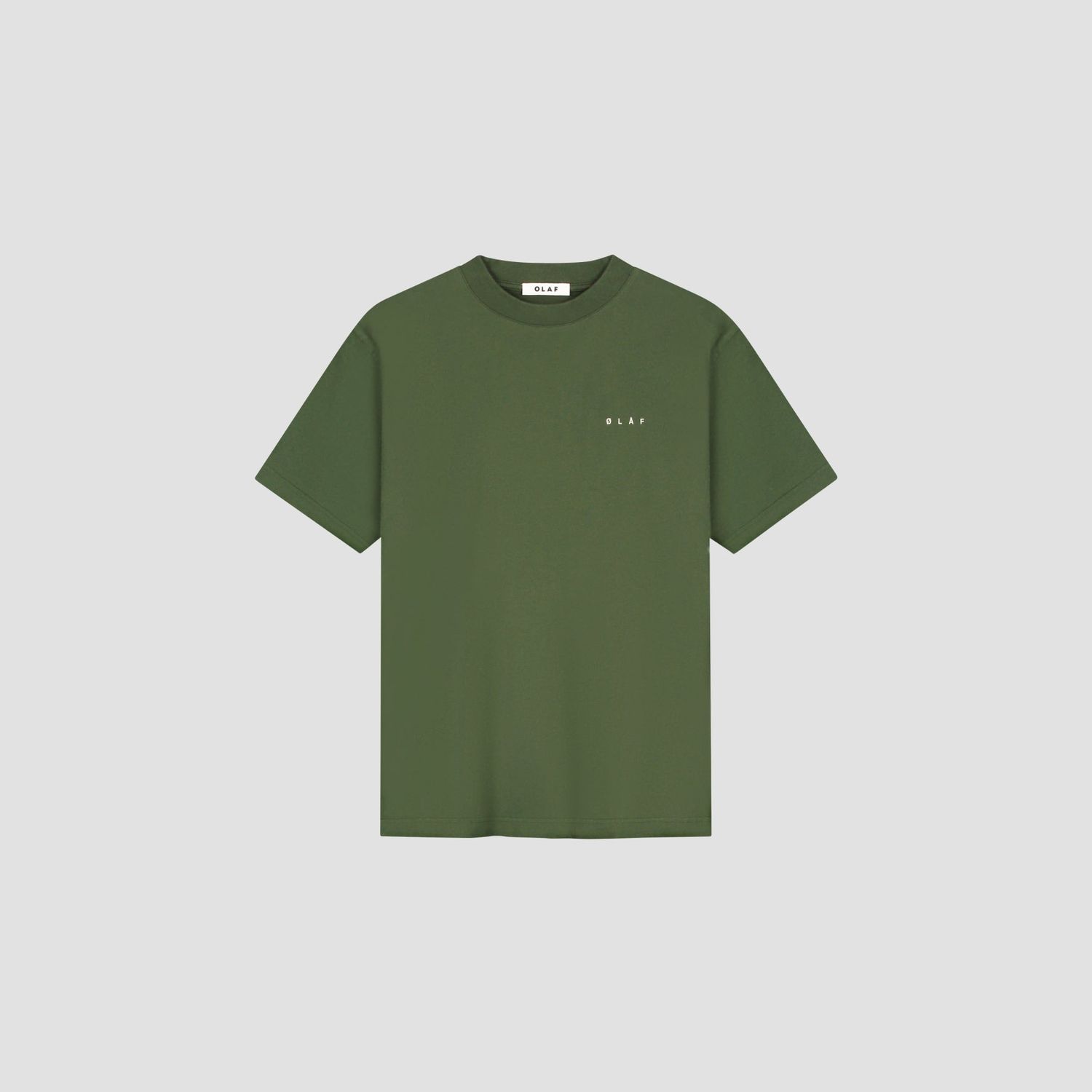 ØLÅF Doily Face Tee Kombu Green, front