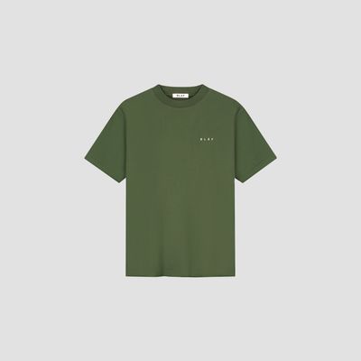 ØLÅF Doily Face Tee Kombu Green, front