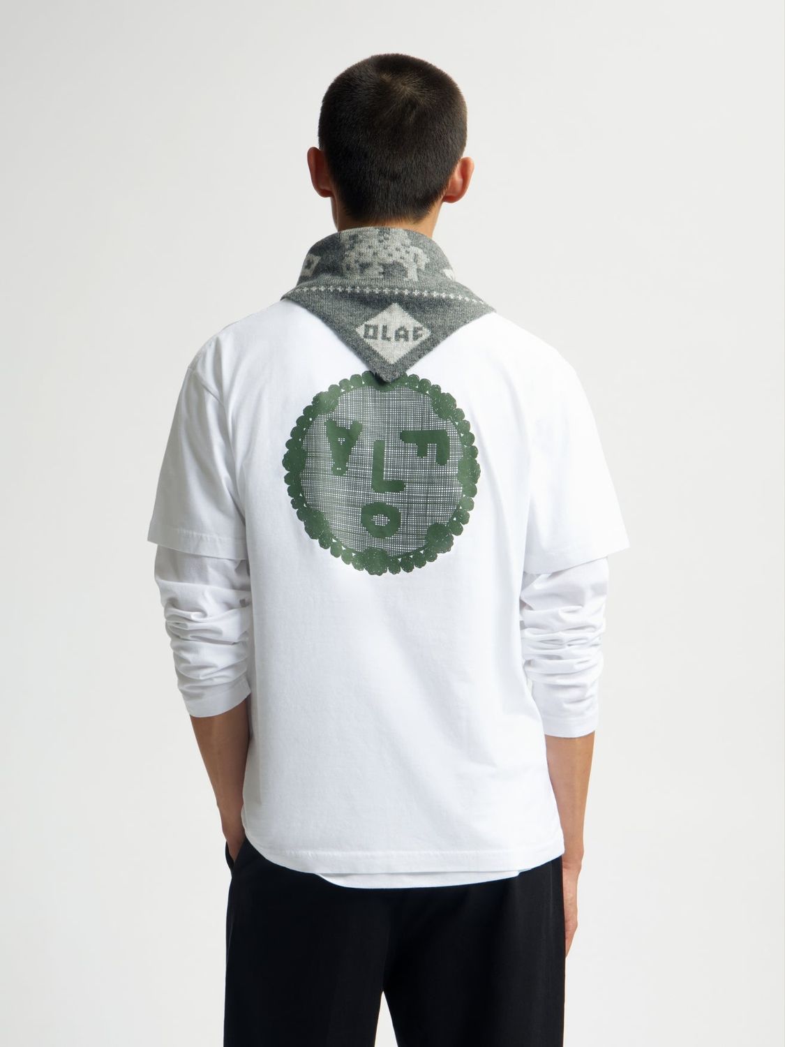 ØLÅF Doily Face Tee Optical White, worn
