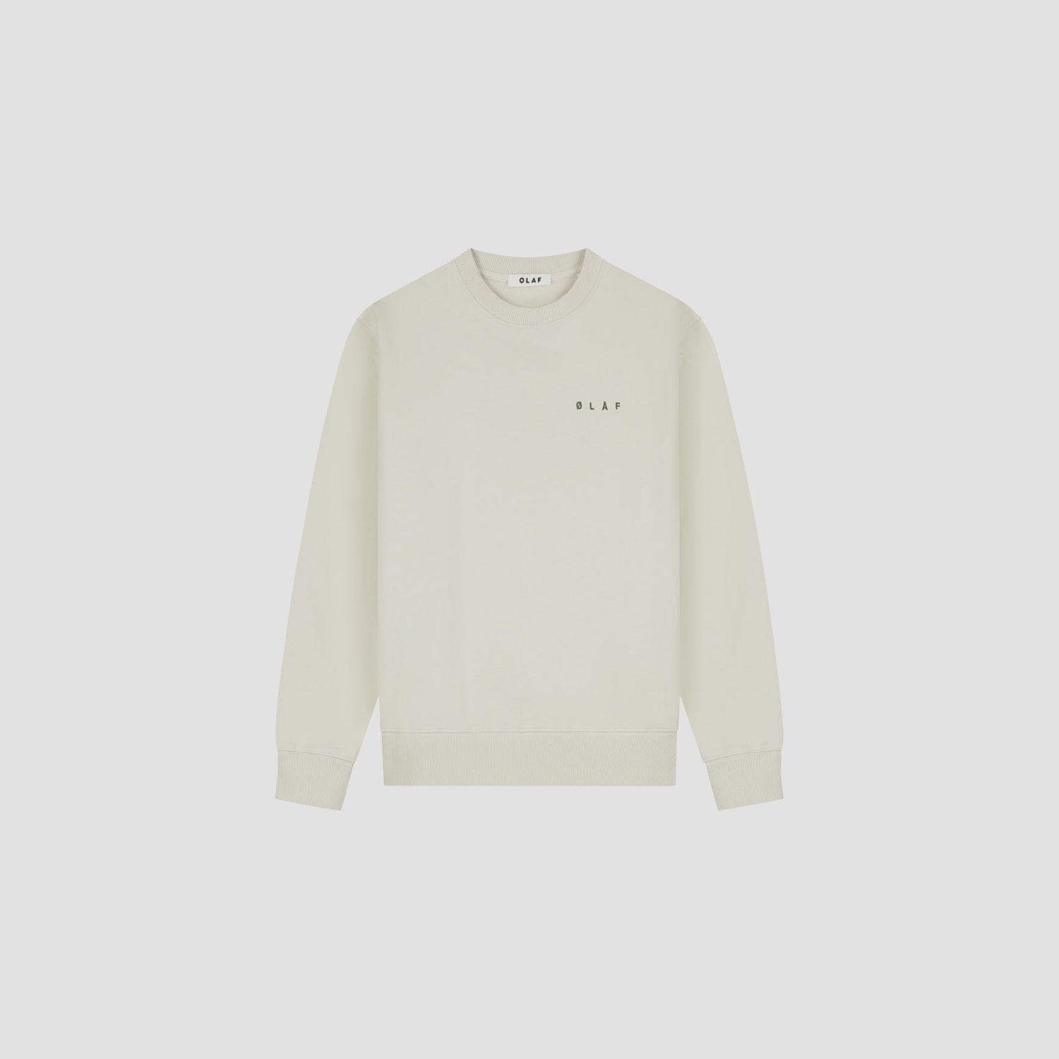 ØLÅF Doily Face Crewneck Ancient Scroll, front
