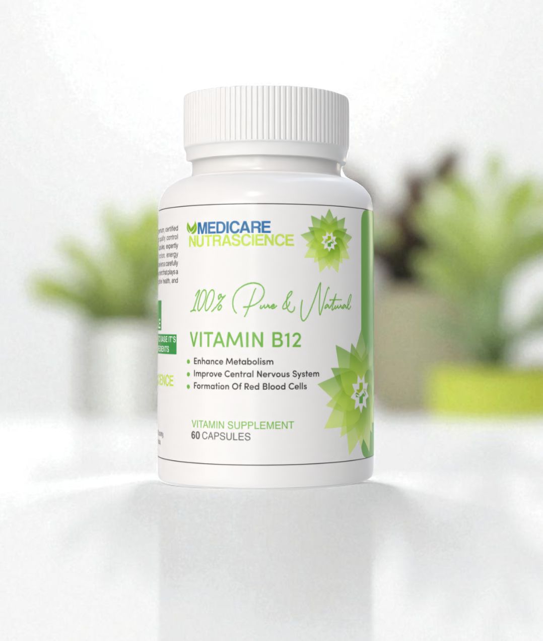 Pure Natural Vitamin B-12 Capsules