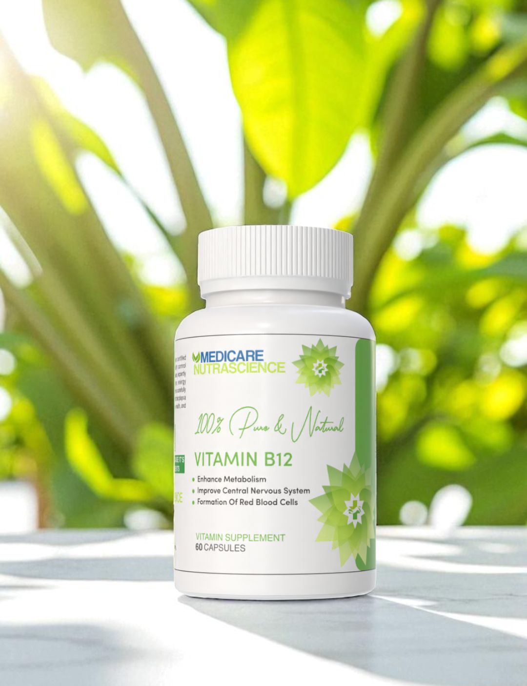 Pure Natural Vitamin B-12 Capsules