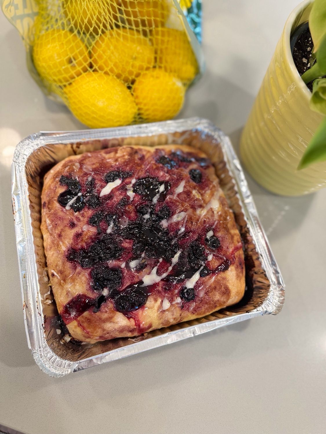 Blueberry Lemon Foccacia