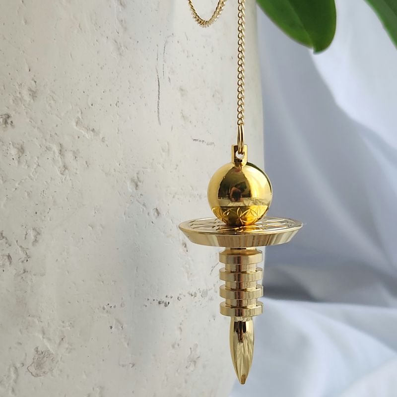 Pendule Fleur de vie doré