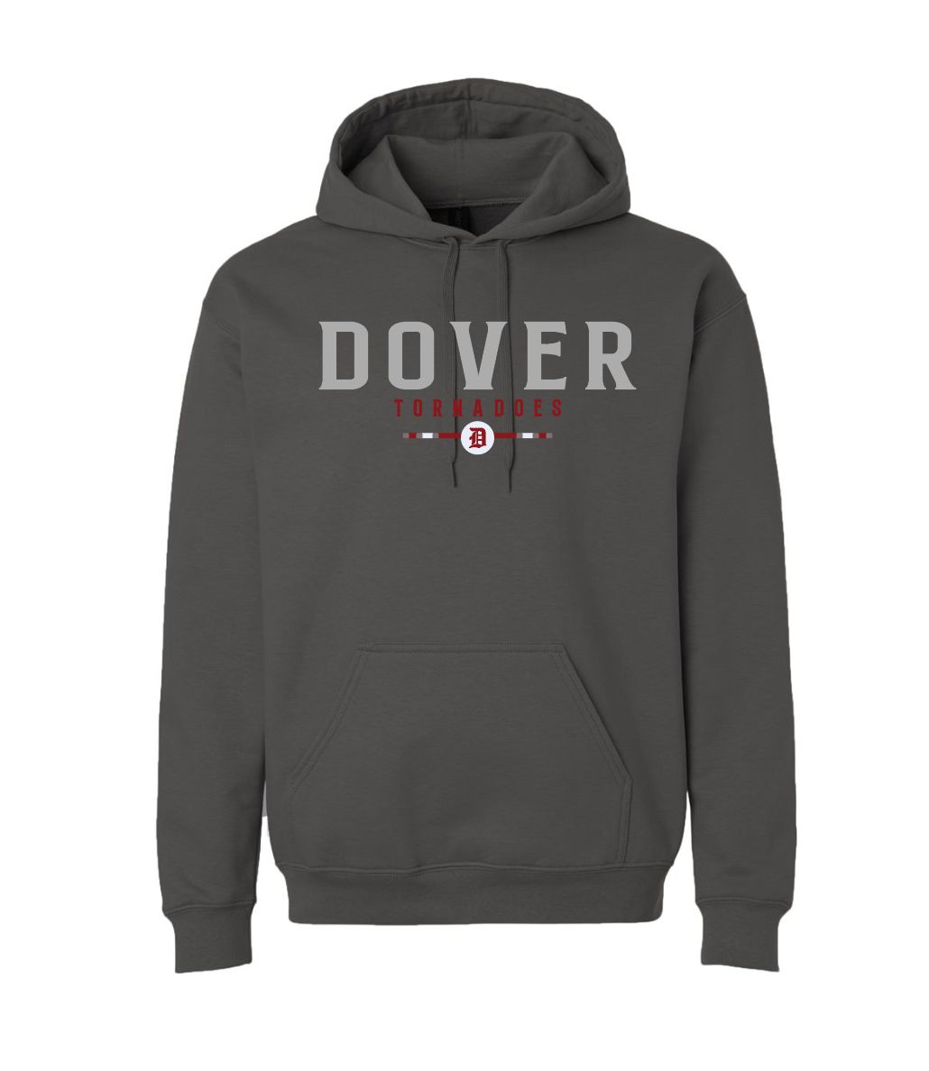Smoke Gildan Unisex Softstyle® Midweight Hooded Sweatshirt DOVER WITH SPIRIT LINE &amp; DOVER D