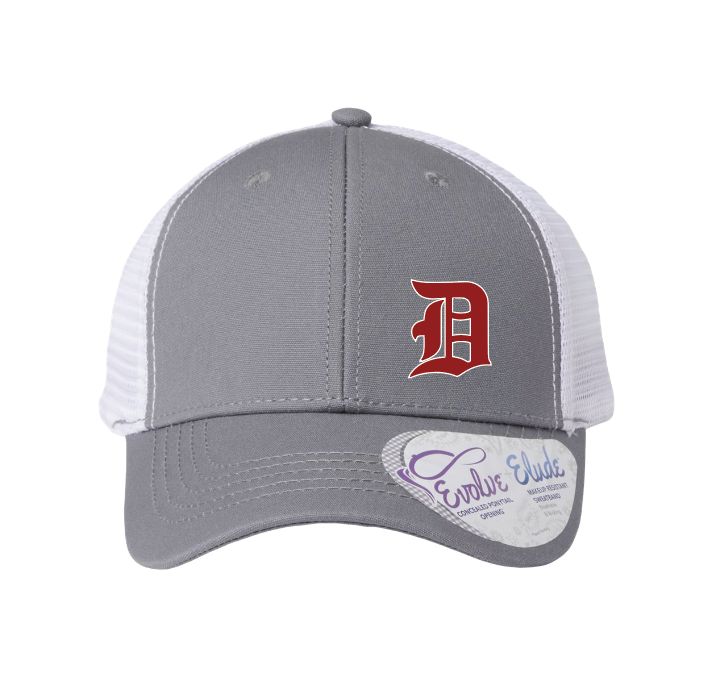 Grey/White &quot;Infinity Her&quot; Women&#39;s Modern Trucker Cap with Dover D