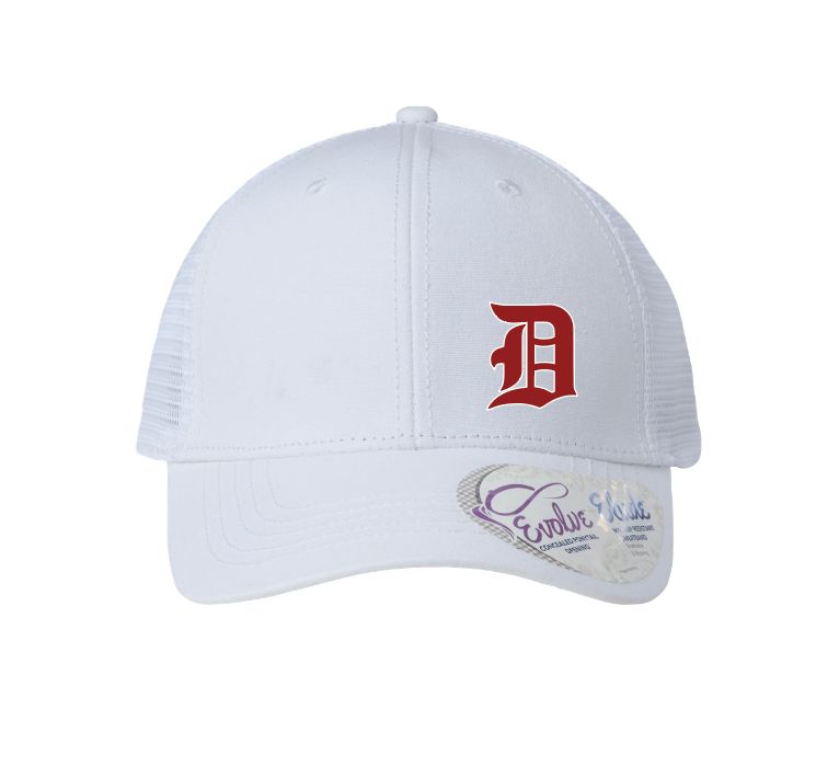 White &quot;Infinity Her&quot; Women&#39;s Modern Trucker Cap with Dover D